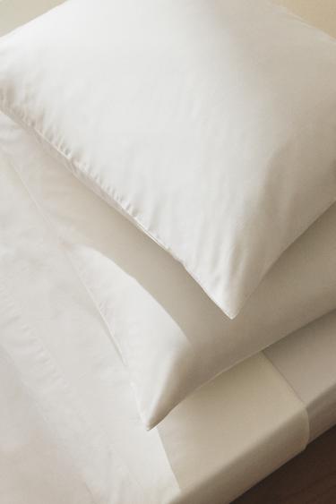 PERCALE PILLOWCASE (200 THREAD COUNT) - White by Zara - Image 7