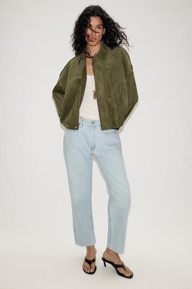 Z1975 SLIM HIGH-WAIST JEANS - Light blue by Zara