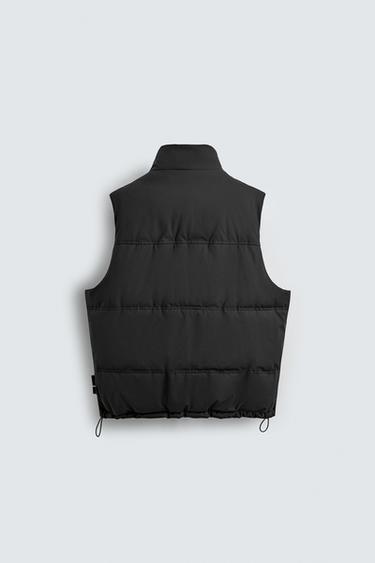 GILET MATELASSÉ EFFET GOMME - Noir de Zara - Image 7