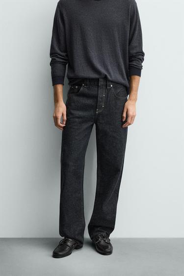 STRAIGHT FIT GALTZA BAKEROAK KOTOIA - LIHOA - Indigo, Zara-rena