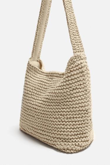 MACRAMÉ SHOULDER BAG - Ecru White by Zara - Image 4