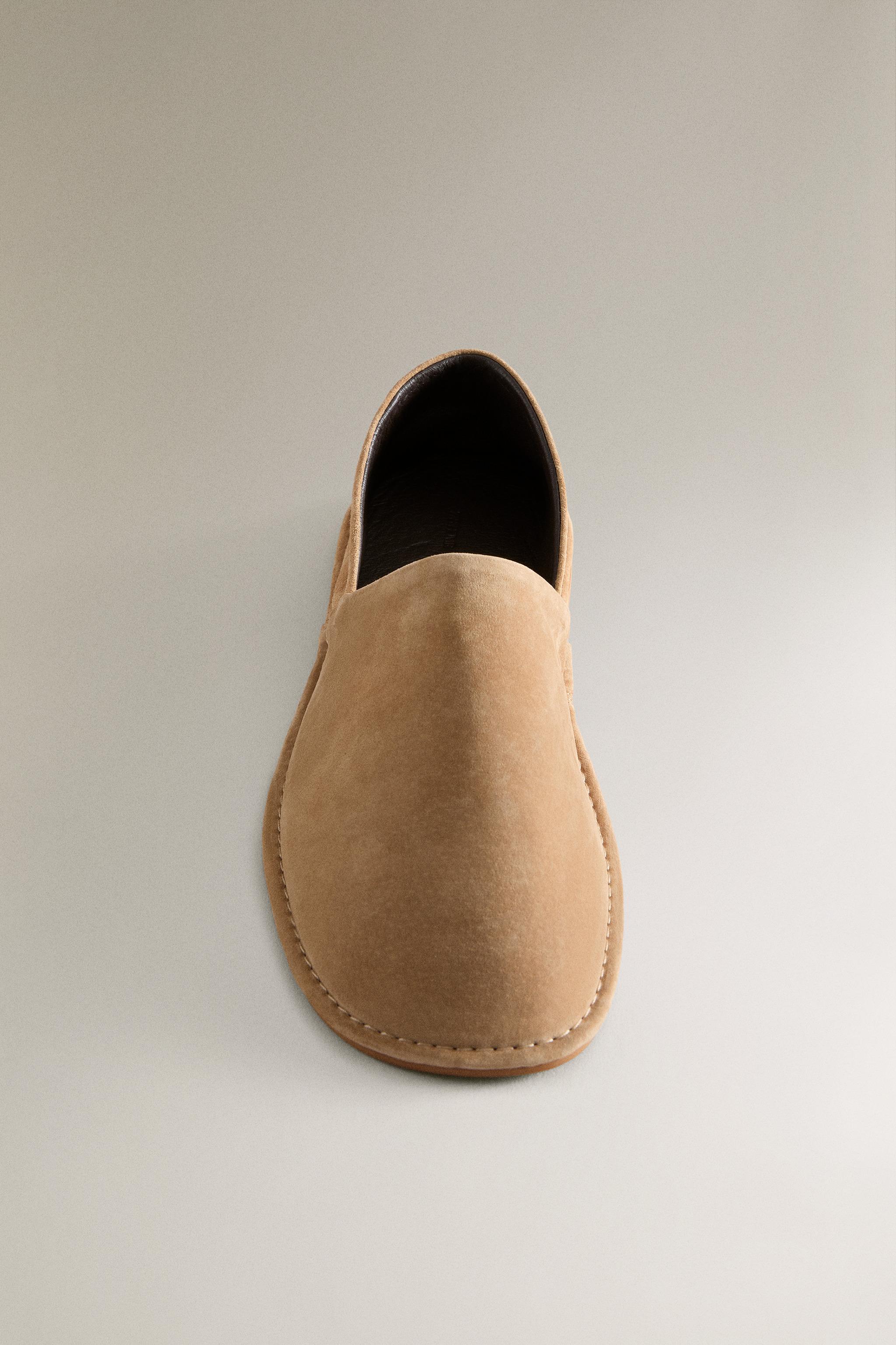 LEATHER FOLDABLE-HEEL SLIPPERS