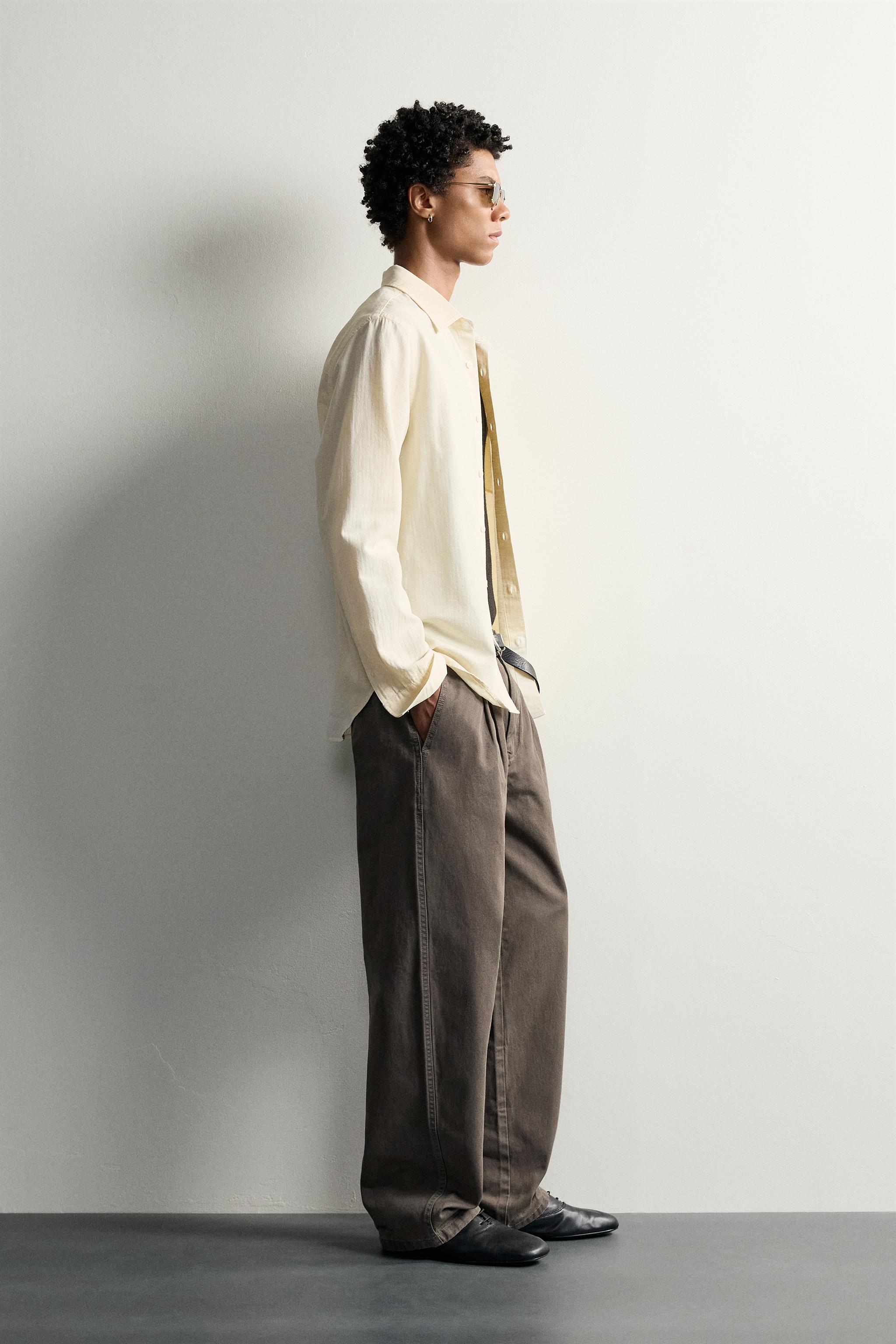 WASHED EFFECT RELAXED FIT SHIRT