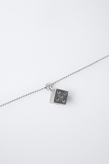 PACK OF TWO PLATE AND DICE NECKLACES - Silver by Zara - Image 2