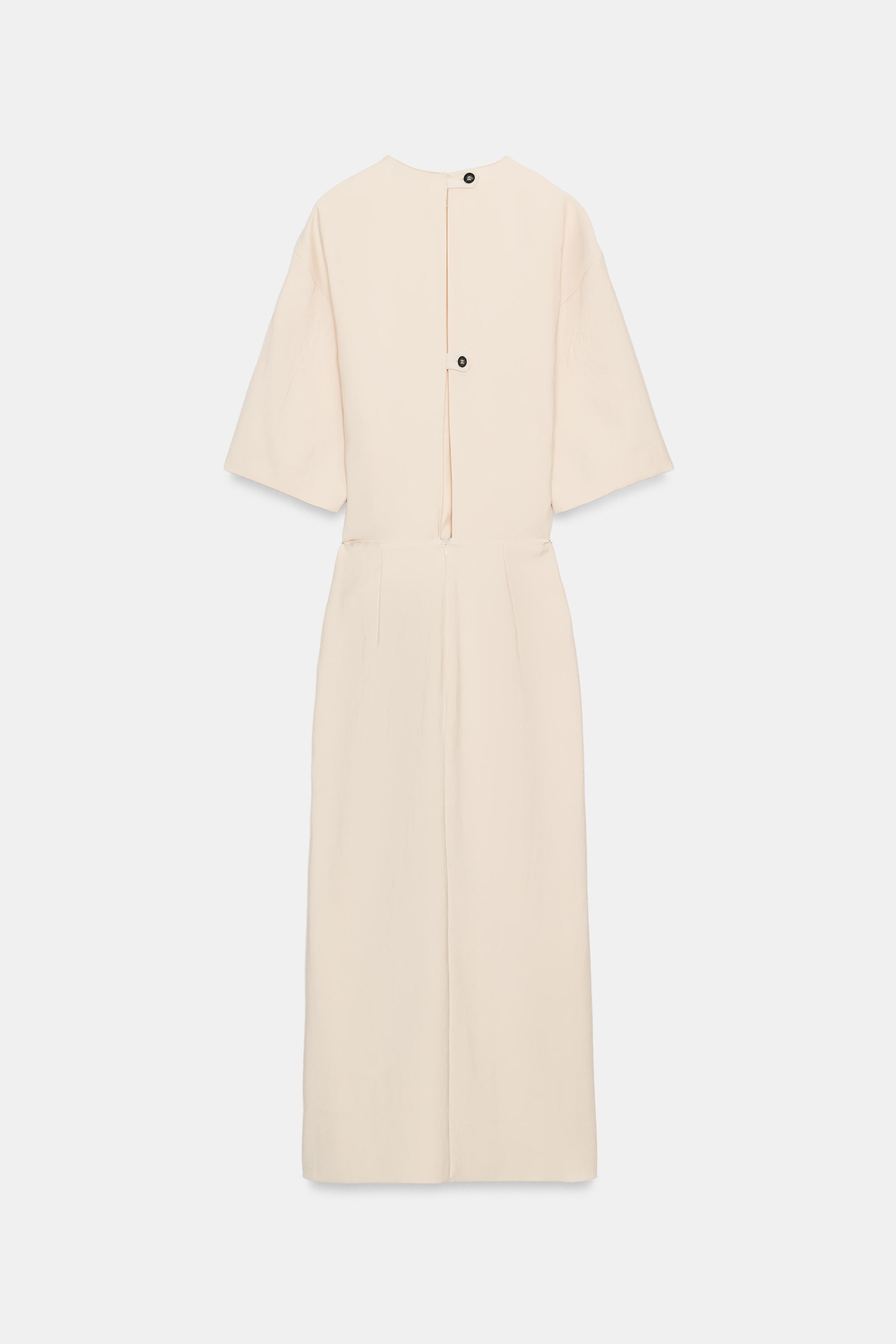 ZW COLLECTION DRAPED MIDI DRESS