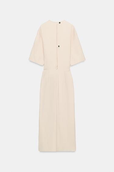 ZW COLLECTION DRAPED MIDI DRESS - Mid-ecru by Zara - Image 11