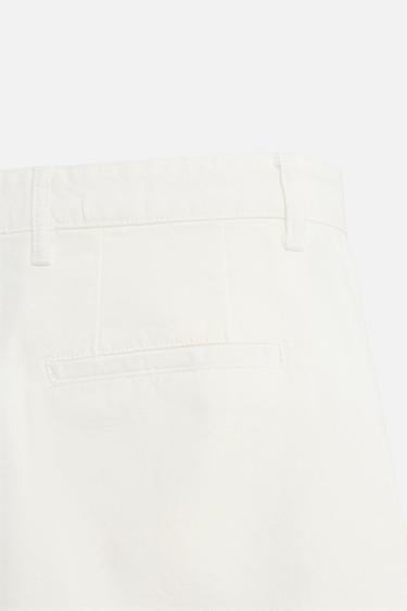 BERMUDA STRUCTURÉ CANVAS - Blanc cassé de Zara - Image 9