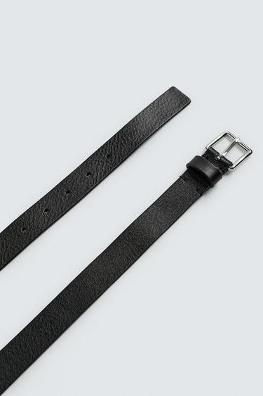 CEINTURE EN CUIR GRAVÉ - Noir de Zara - Image 3