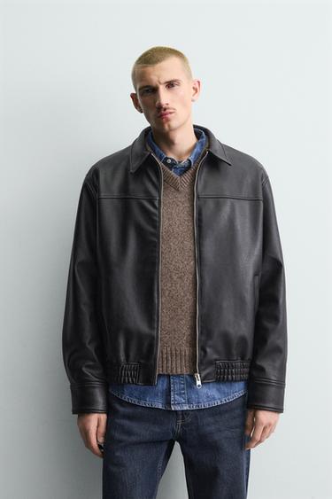 Men's Faux Leather Jackets | ZARA United States Men's Faux Leather Jackets | ZARA United States