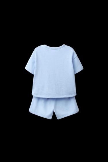 CONJUNTO CAMISETA Y BERMUDA FLAMÉ - Azul claro de Zara