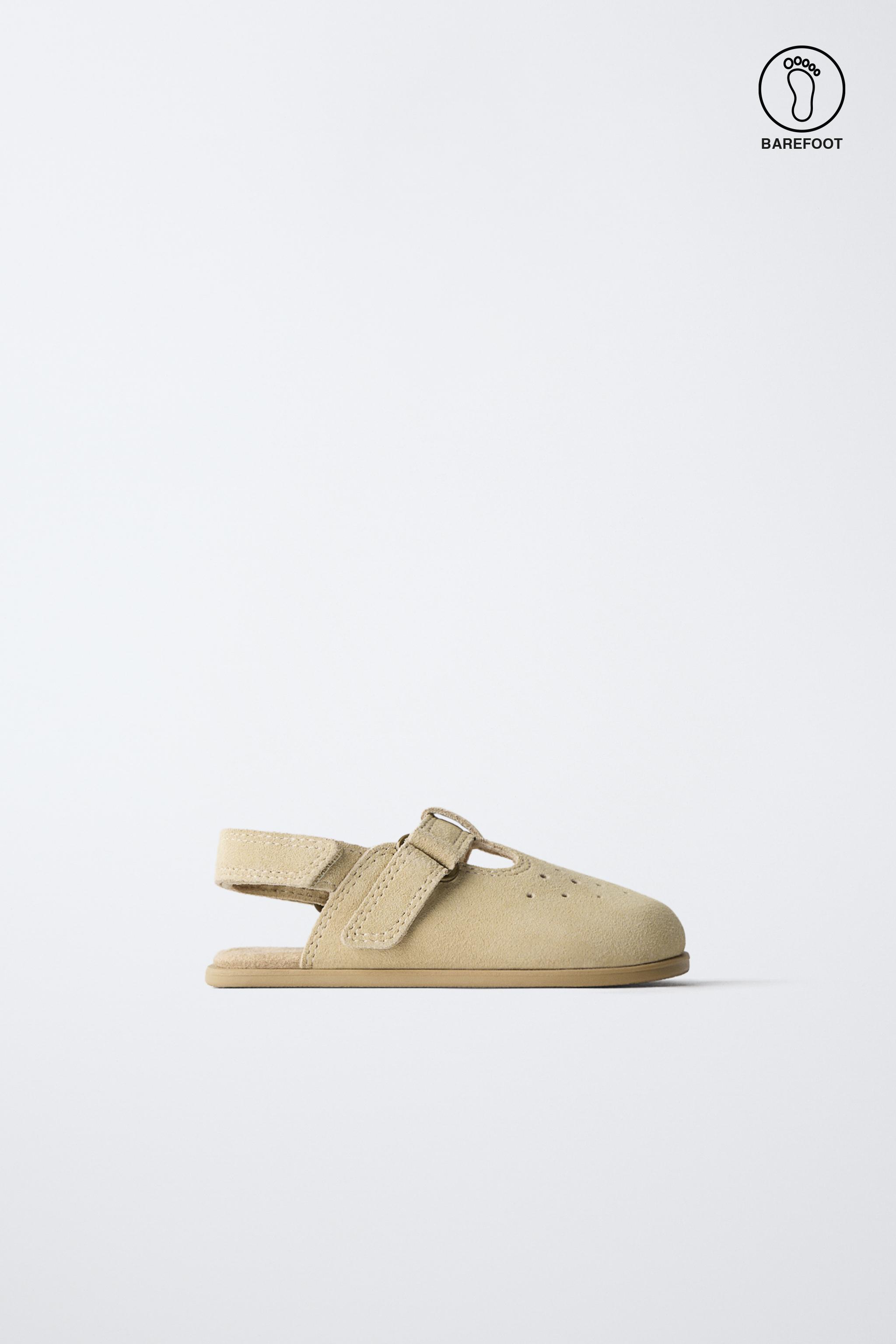 BAREFOOT LEATHER CLOGS — Sandy Brown