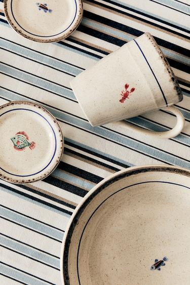 MARINE STONEWARE DINNER SET -  by Zara - Image 0