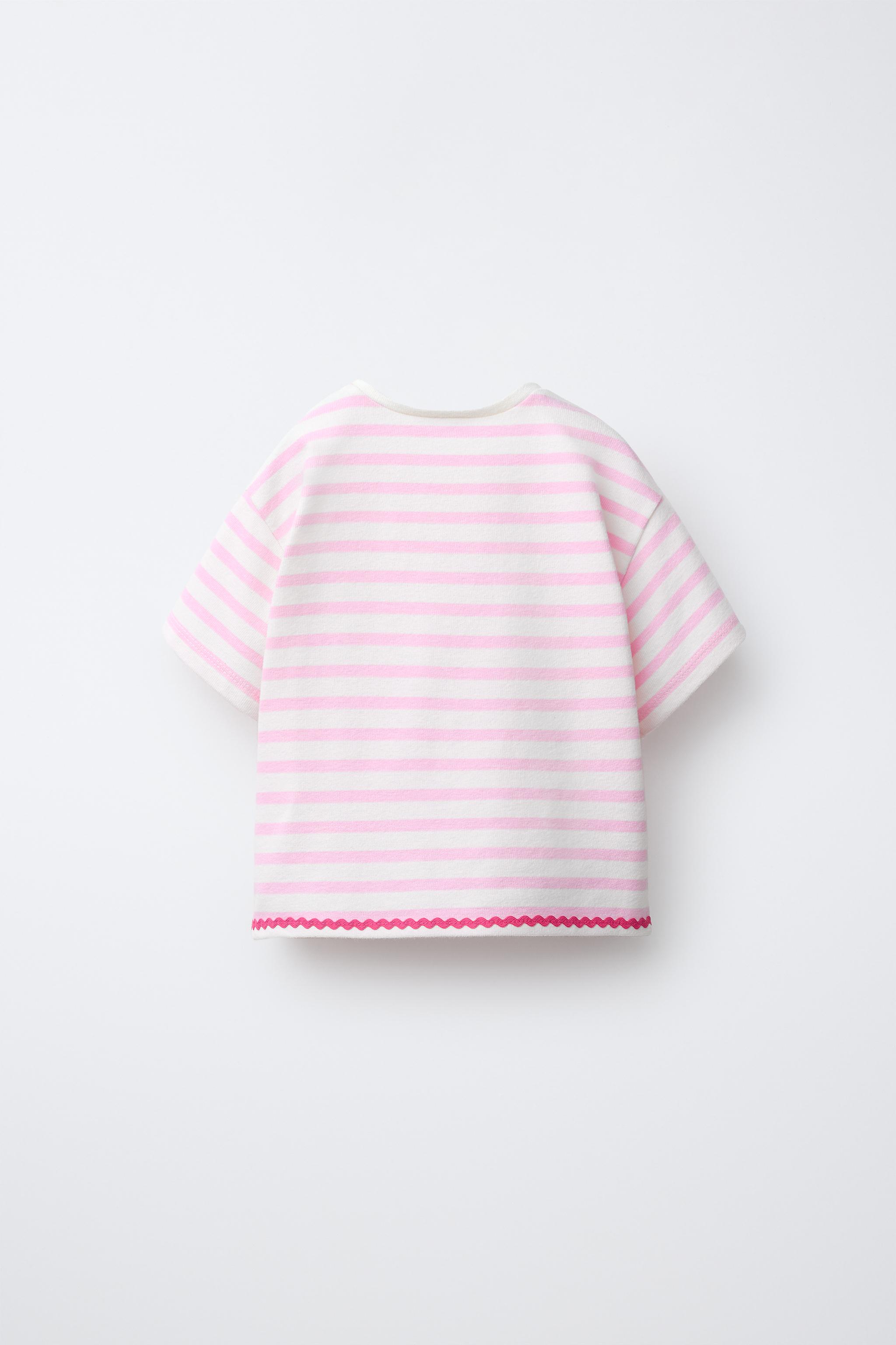 WOVEN STRIPED RUFFLE TOP