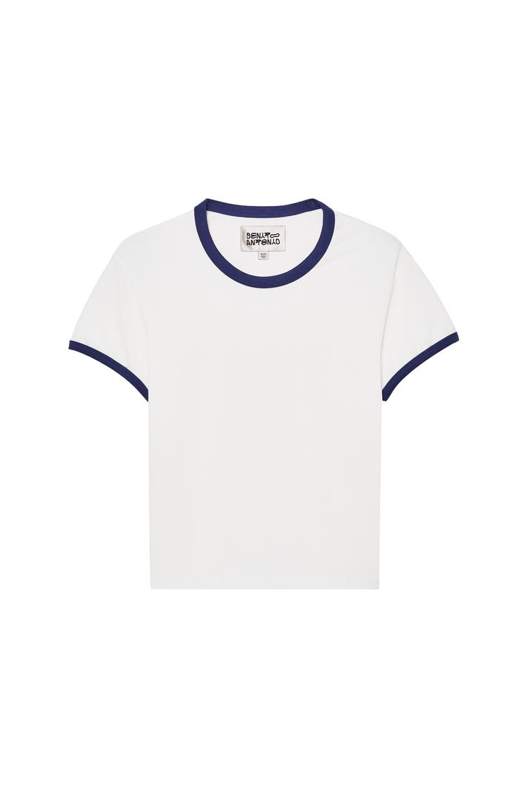 SLIM FIT RIB CONTRAST T-SHIRT