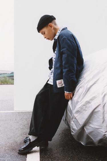 SURCHEMISE MATELASSÉE ÉTIQUETTE - Bleu marine de Zara