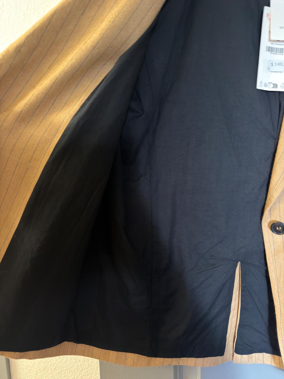 BLAZER CON LINO RAYAS ZW COLLECTION - Image 4