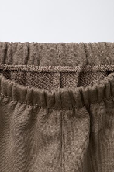 TEXT SWEATSHIRT AND JOGGER TROUSERS JOGGING SET - Light brown by Zara - Image 3