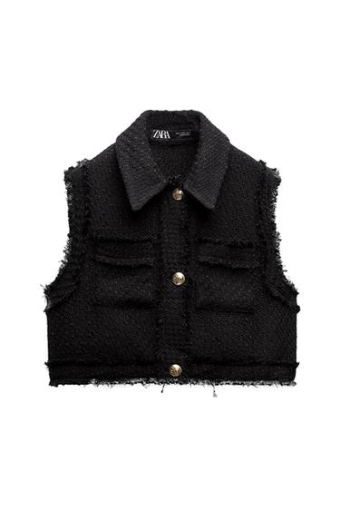 TEXTURED CROPPED VEST
