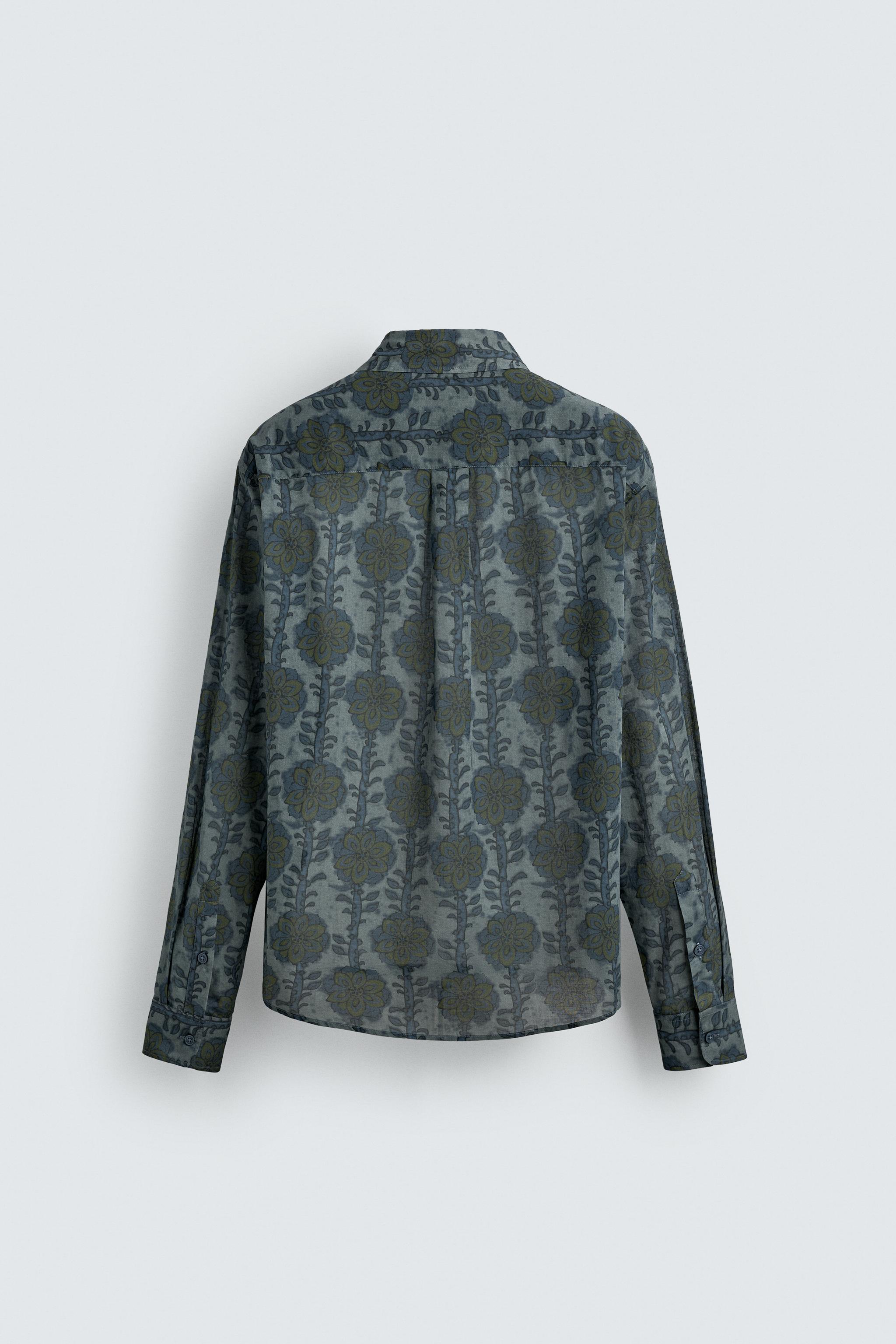 RELAXED FIT FLORAL PRINT SHIRT