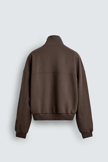 INTERLOCK LABEL JACKET - Chocolate by Zara - Image 7