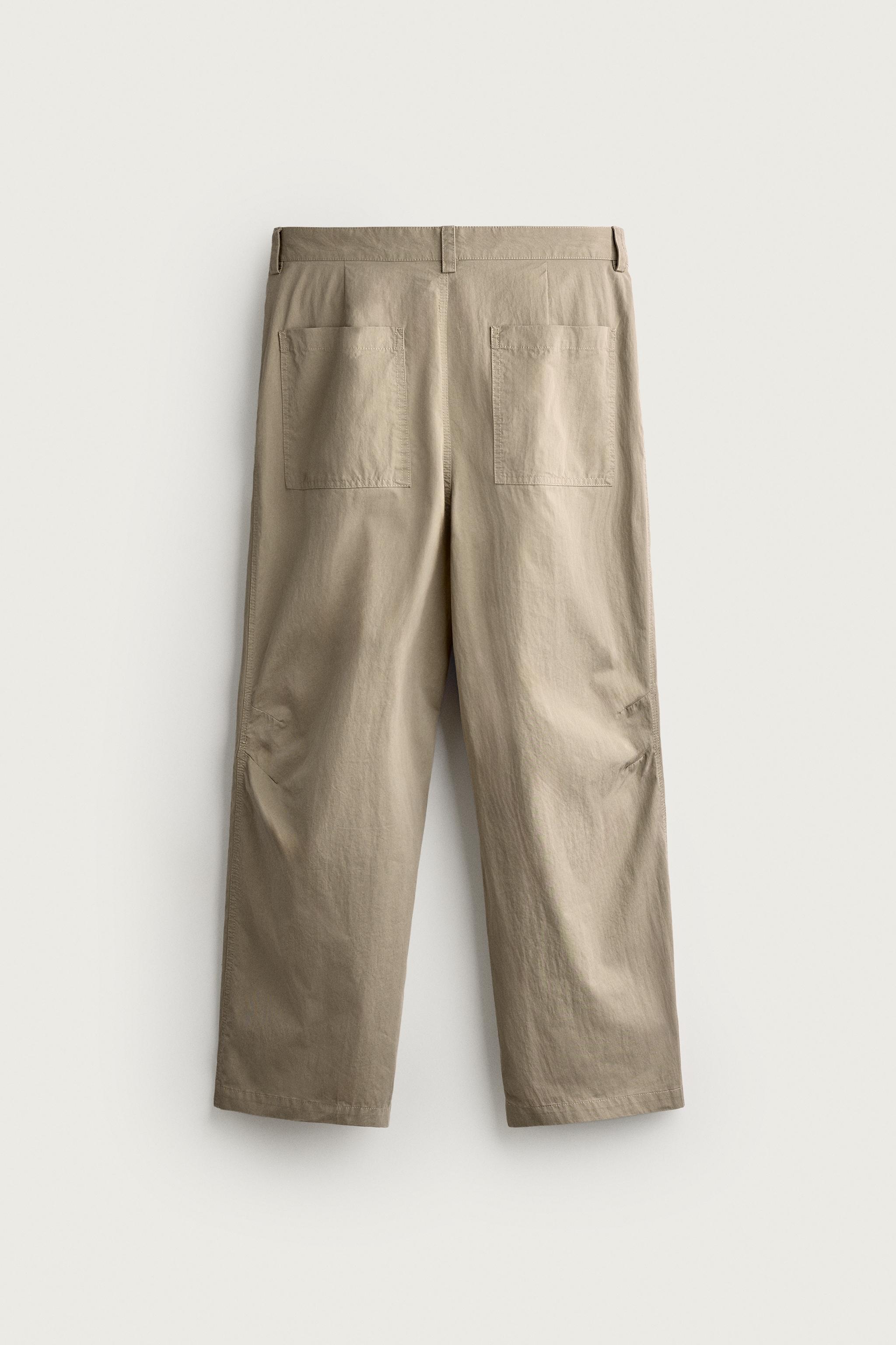RELAXED FIT DARTED PANTS