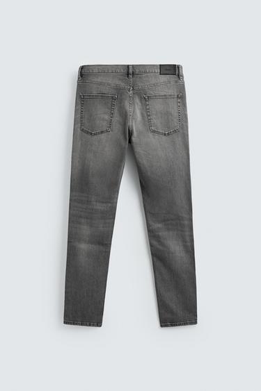 BASIC SLIM FIT JEANS - Light grey by Zara - Image 8