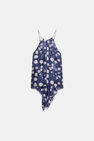 ZW COLLECTION POLKA DOT TOP - Blue by Zara - Image 8
