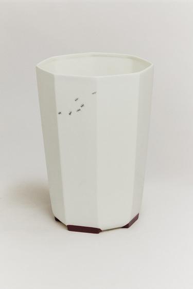 THE SKY OCTAGONAL LARGE VASE — White 2