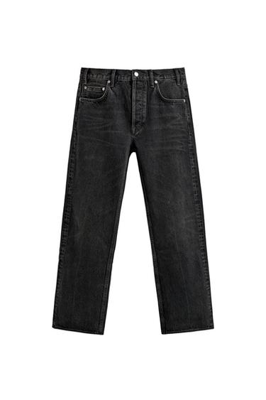 ストレートフィットブーツカットデニムパンツ AARON LEVINE X ZARAブラックZaraのストレートフィットブーツカットデニムパンツ AARON LEVINE X ZARA - ブラック 