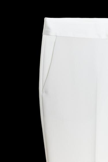 Zara TUXEDO PANTS - Oyster-white