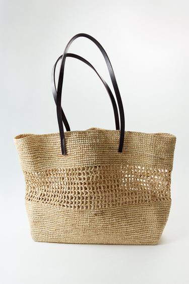 RAFFIA TOTE BAG - Light beige by Zara