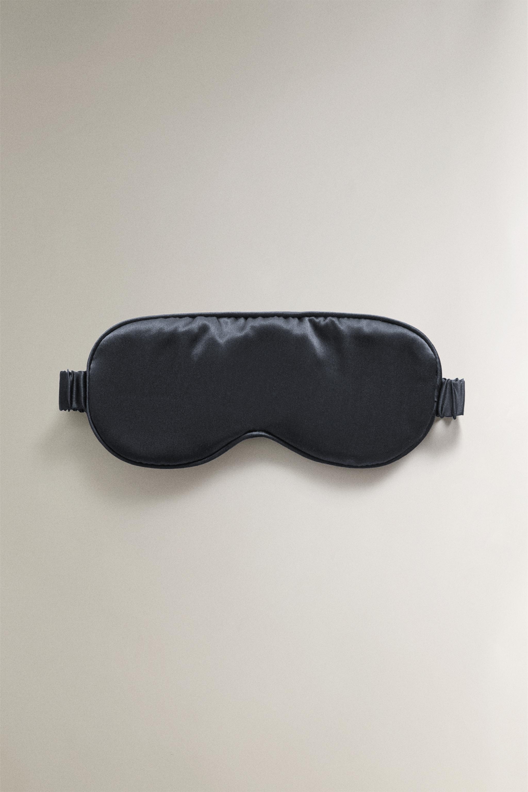 MULBERRY SILK EYE MASK — MIDNIGHT BLUE