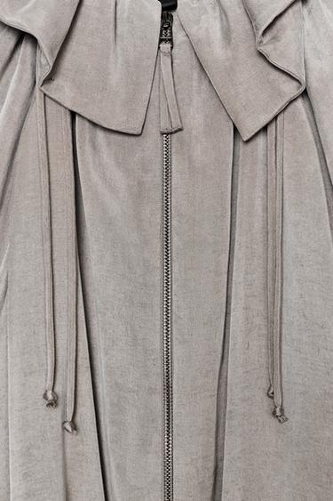 BOMBER FLUIDE ZW COLLECTION - Gris clair de Zara - Image 3