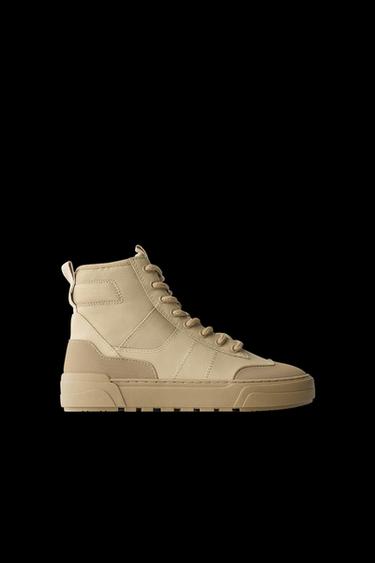 TECHNICAL HIGH-TOP SNEAKERS - Brown von Zara - Bild 0