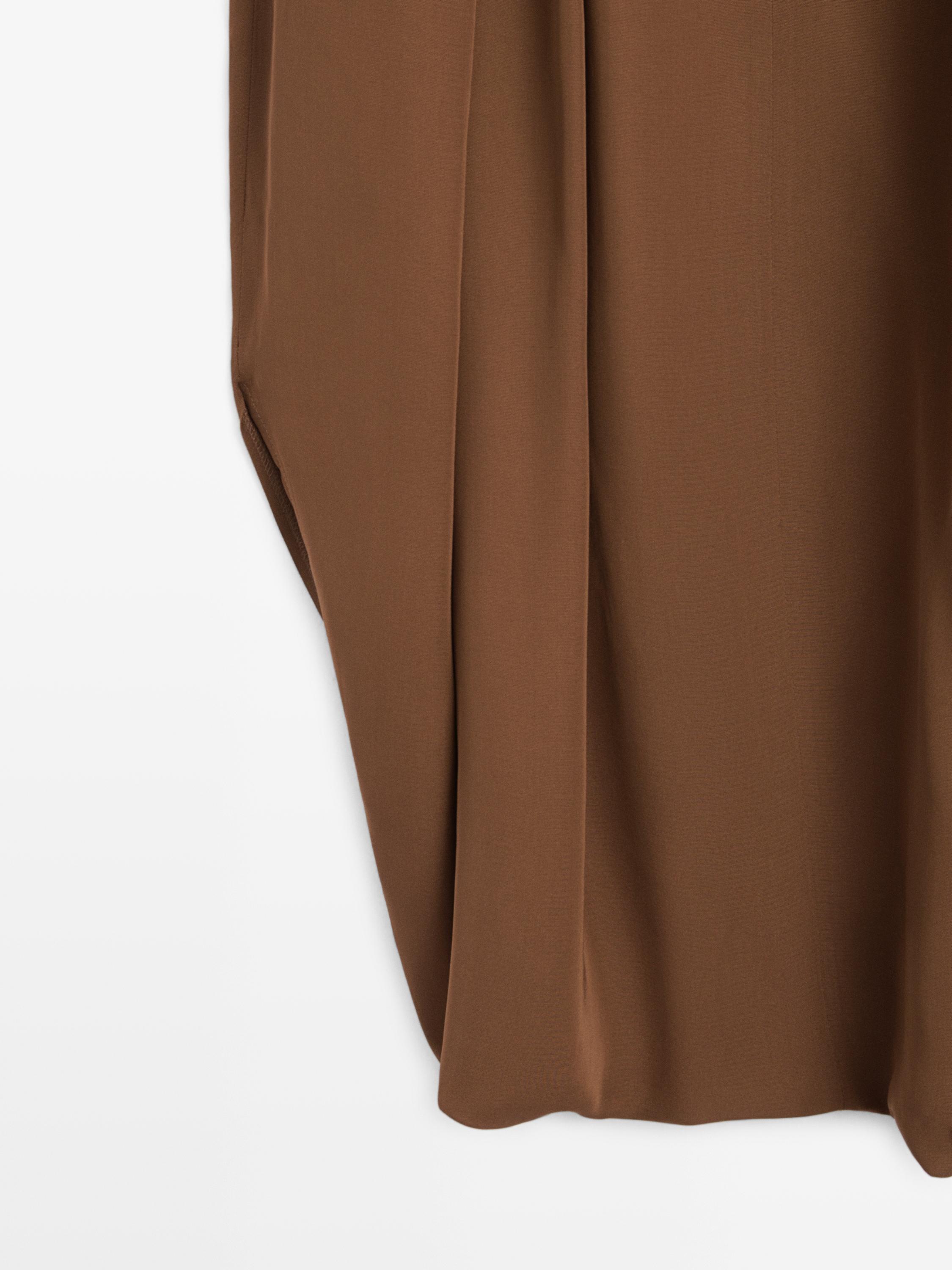 Jupe-culotte fluide plissée