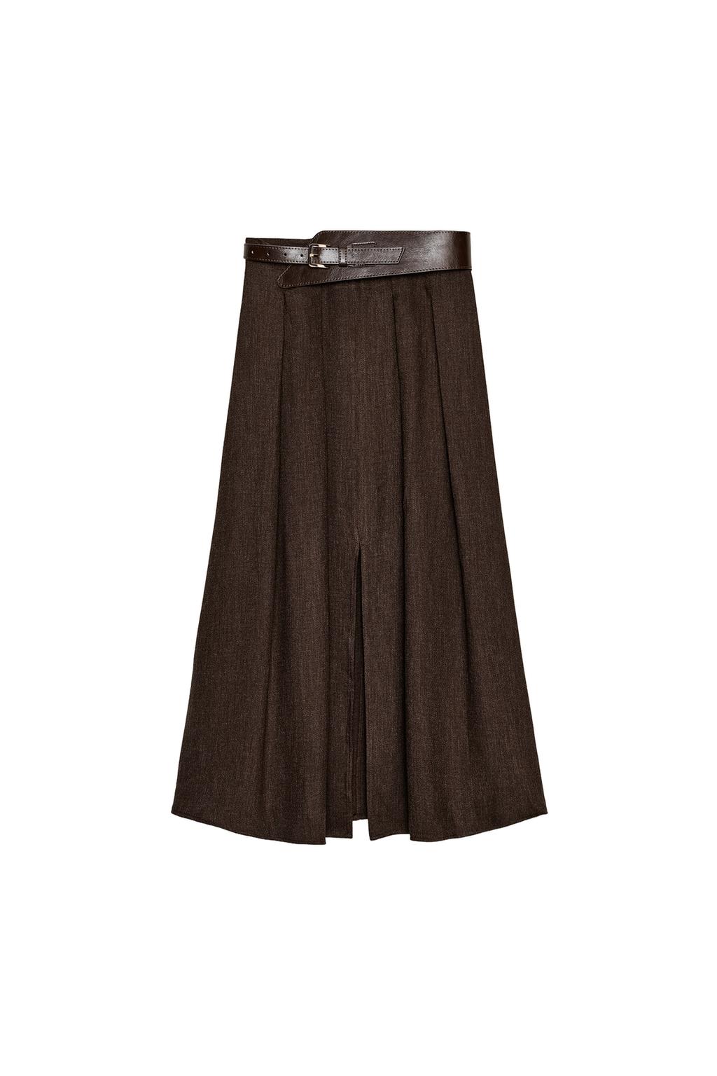 BELTED MIDI SKIRT - image 3