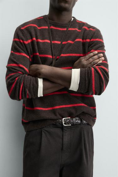 STRIPED WOOL JUMPER - striped by Zara - Image 4