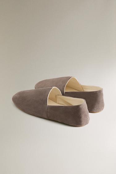 BABOUCHES CUIR - Gris foncé de Zara - Image 3