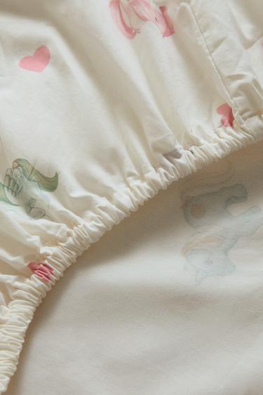 KIDS' MY LITTLE PONY© HEART PRINT FITTED SHEET - Multicoloured by Zara - Image 3