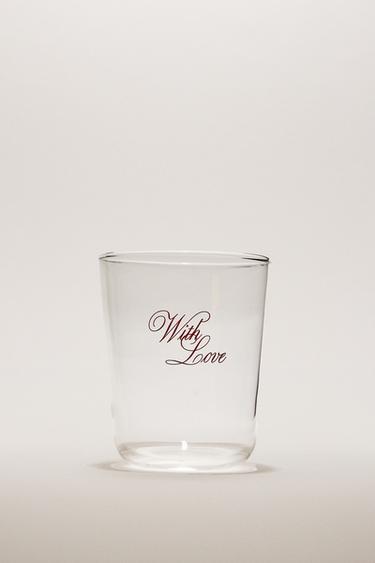 "MET LIEFDE" GLAS - Rood van Zara