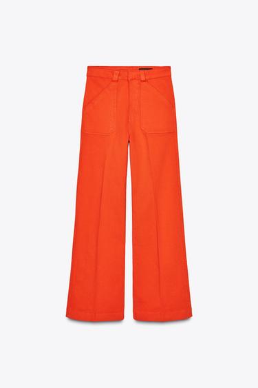 PANTALÓN FULL LENGTH ZW COLLECTION - Naranja de Zara