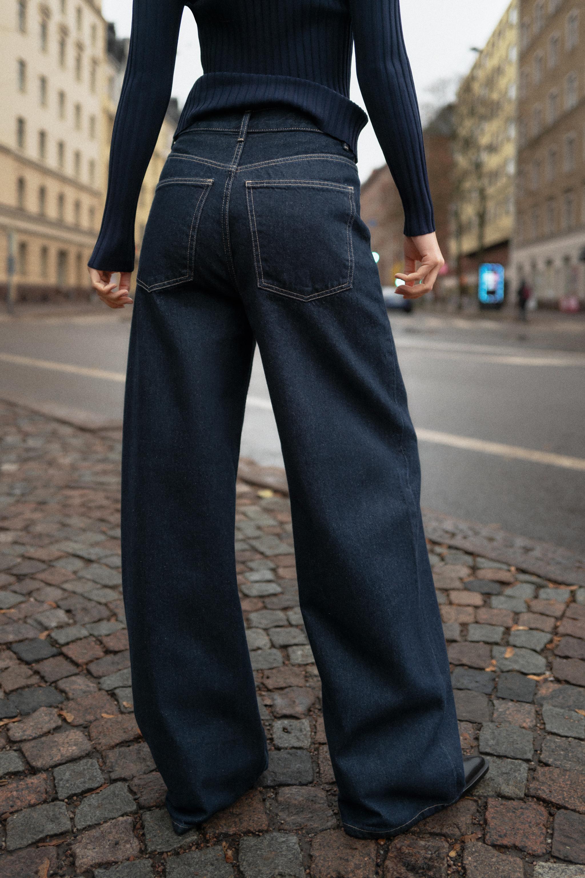 TRF EXTRA WIDE LEG HIGH-WAIST JEANS