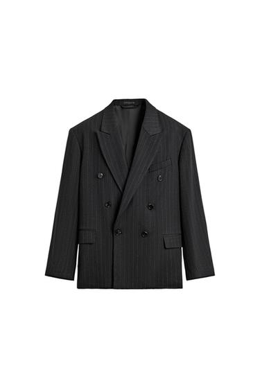 STRIPED SUIT DOUBLE-BREASTED BLAZER - striped by Zara