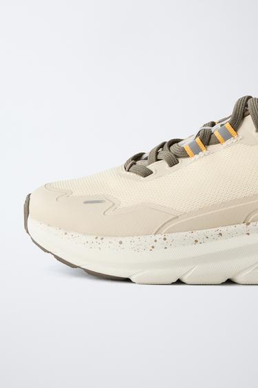 TRAINERS WITH SOLE DETAIL - Ecru White by Zara - Image 3