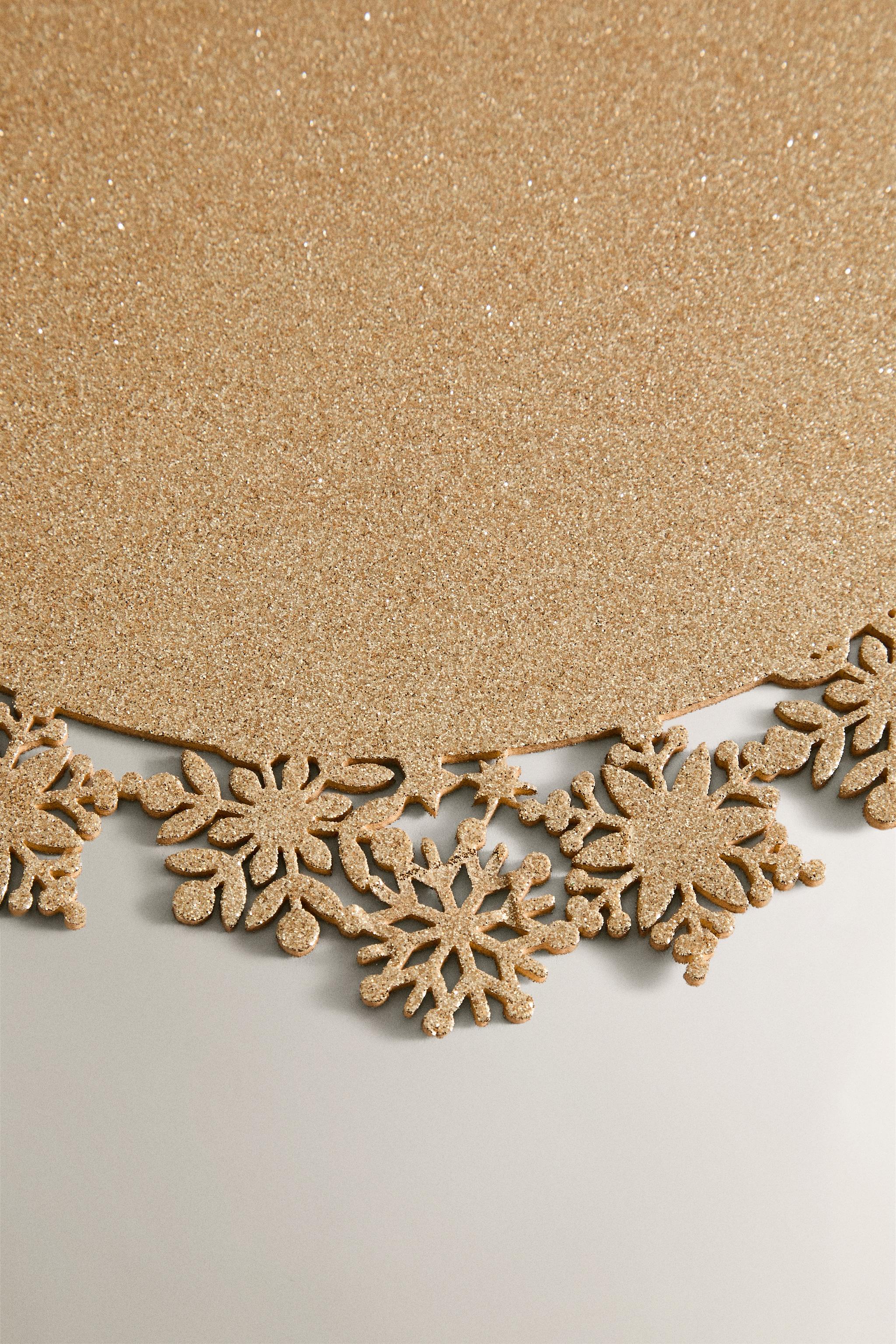 SHINY PLACEMAT WITH SNOWFLAKES CHRISTMAS