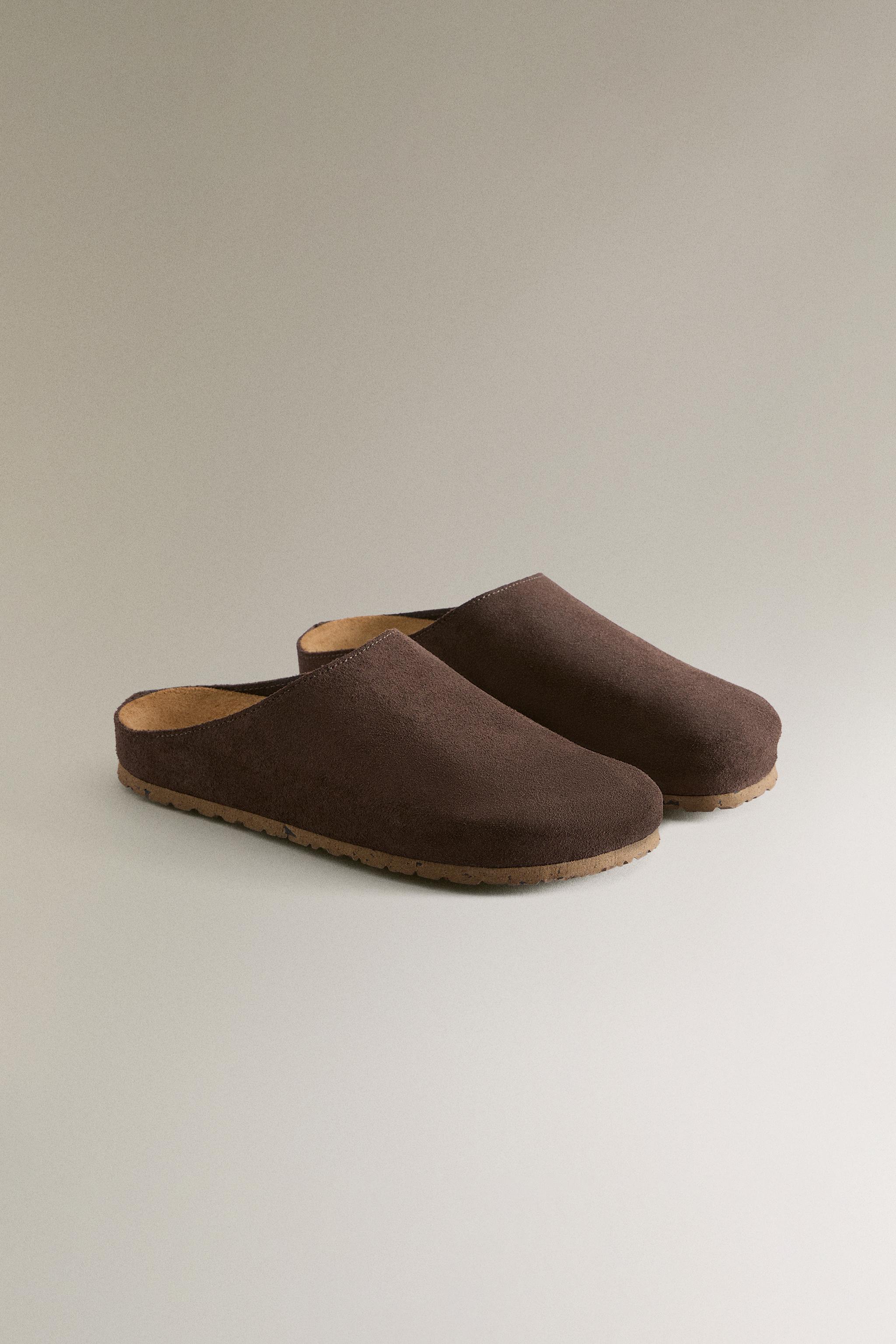 ミニマル レザー クロッグサンダル - ブラウン | ZARA Japan / 日本 ミニマル レザー クロッグサンダル - ブラウン | ZARA Japan / 日本