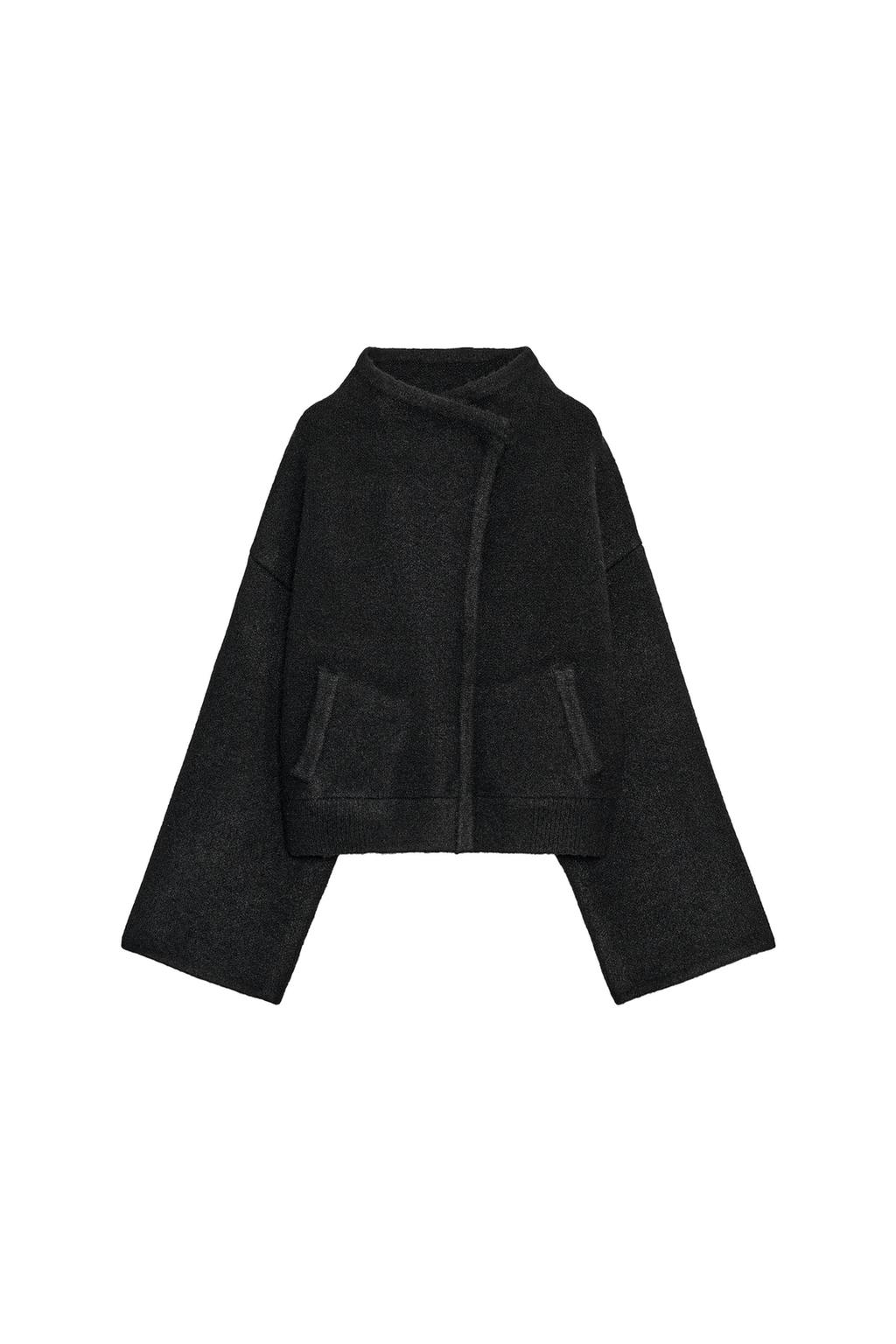 KNIT WRAP BOMBER JACKET - image 3