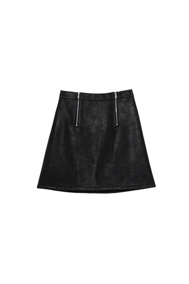 FAUX LEATHER MINI SKIRT