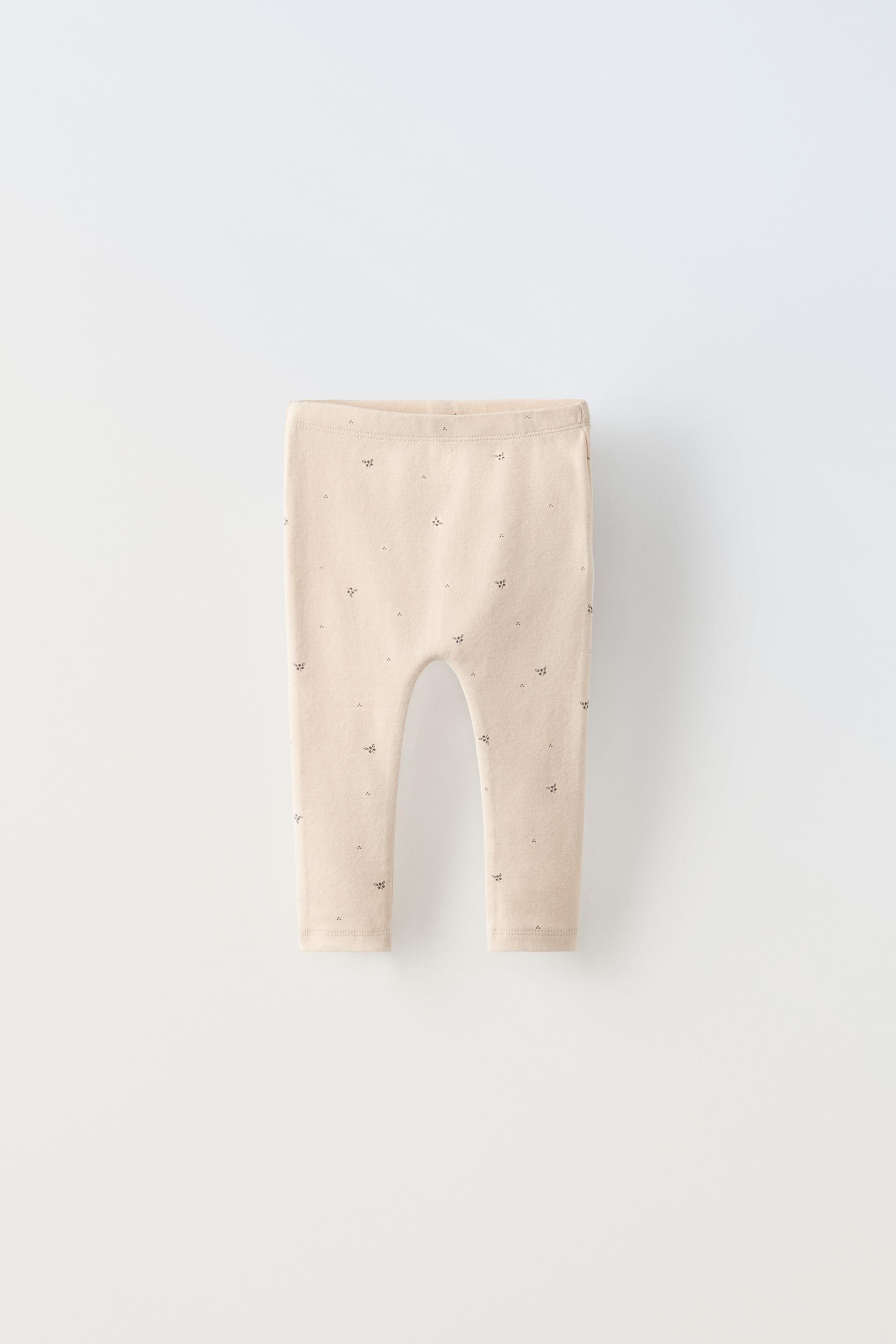 LOT DE DEUX LEGGINGS IMPRIMES Beige clair ZARA Canada