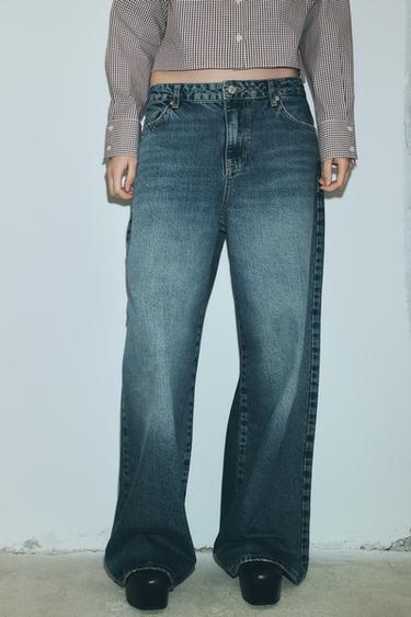 Z1975 WIDE LEG LOOSE HIGH-WAIST JEANS - Faded blue by Zara